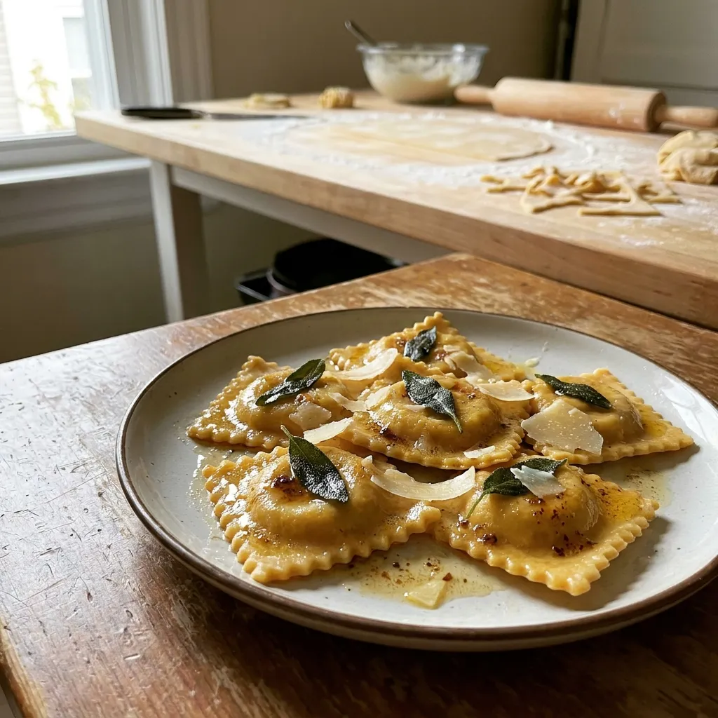 Ravioli mit Salbeibutter